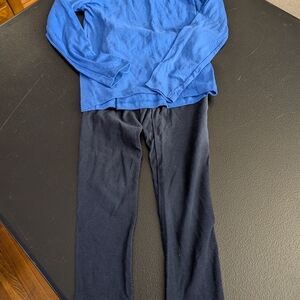 PLACE Blue Shirt And Navy Leggings Outfit Sz 5/6